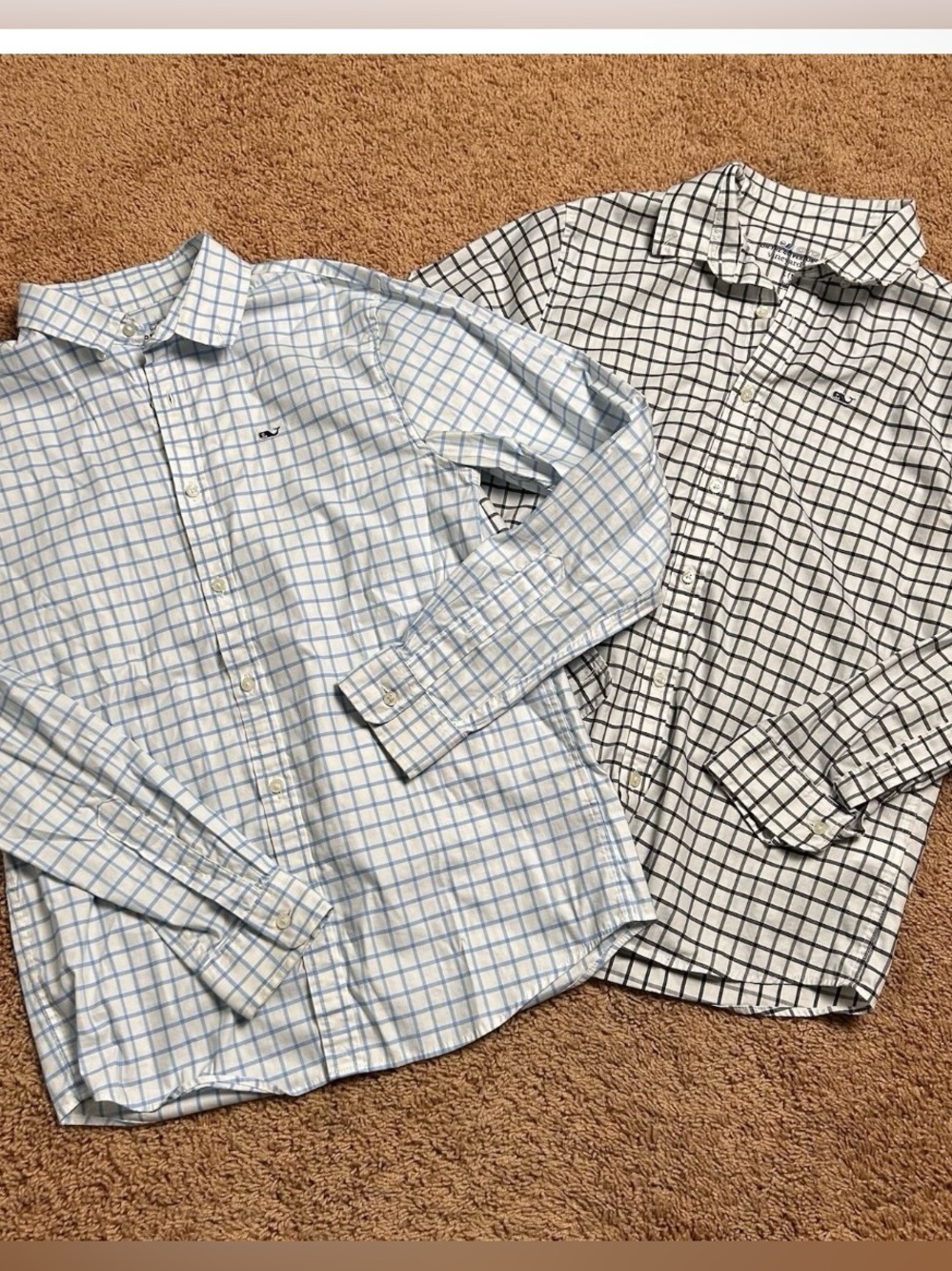 Vineyard Vines Boys L/16 Button Down OTG Dress Shirts Gingham School Church